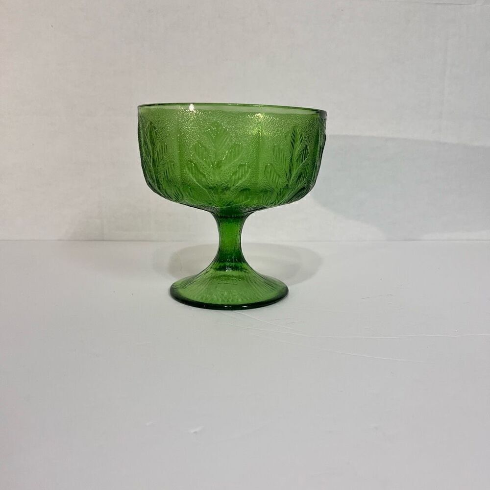 FTD 1978 Green Glass Dish   EUC